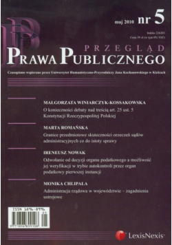 Przegląd Prawa Publicznego 5/2010