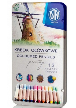 Kredki ołówkowe Prestige 12 kolorów w kasetce