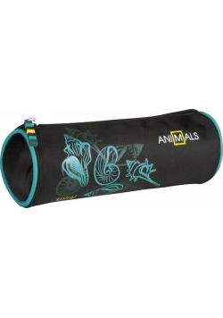 Piórnik saszetka okrągła Animals Spiral & Teal