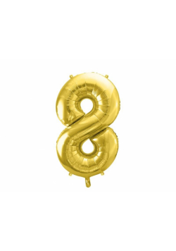 Balon foliowy 8 jasny złoty 72cm