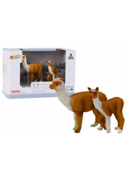 Figurka dorosła lama 8cm z młodą lamą 6cm