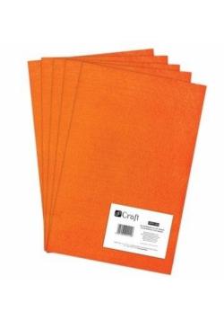 Filc poliestrowy A4 orange 5szt