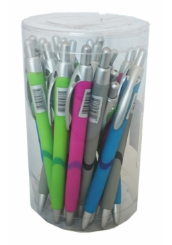 Długopis gumowany T1495 24 sztuki mix