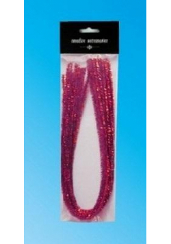 Druty chenille czerwone 9mmx50cm 10szt