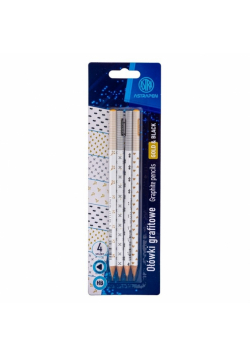 Ołówki grafitowe trójkątne HB Astrapen Gold and Black 4 szt.