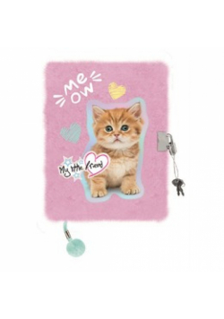 Pamiętnik A5 Włochacz z kłódką My Little Friend Pastel Kitty 96 k.
