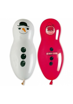 Balony Premium Bałwany i Mikołaje 56 cm 4 sztuki
