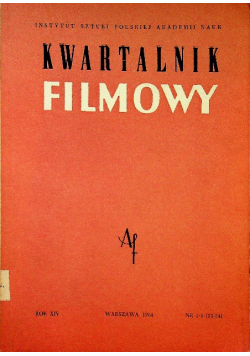 Kwartalnik filmowy Nr 1 - 2 / 1964