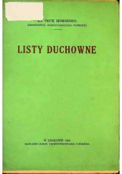Listy Duchowne 1924 r.