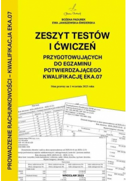 Zeszyt testów i ćw do egzaminu kwalifikacja EKA07
