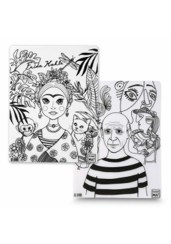 Mata transparentna 2szt Pablo picasso, Frida Kahlo