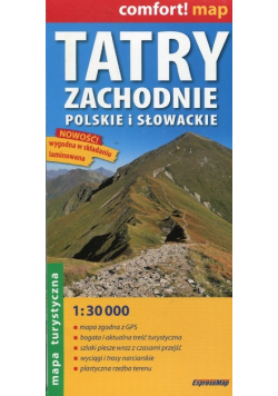 Tatry Zachodnie polskie i słowackie mapa turystyczna