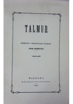 Talmud reprint z 1869 r.