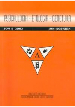 Psychologia etologia genetyka Tom 5/2002