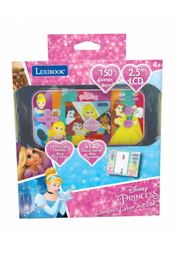 Konsola podręczna Compact Cyber Arcade®  Disney Princess - ekran 2,5'' 150 gier w tym 10 z księżniczkami Disneya  JL2367DP