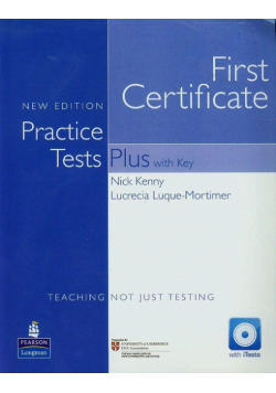 First Certificate Practice Tests Plus with Key Teaching not just testing z płytą CD