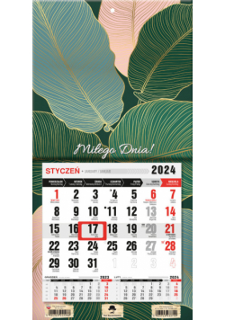 Kalendarz 2024 jednodzielny mini z magnesem Glamour KTJ-2 mini v12