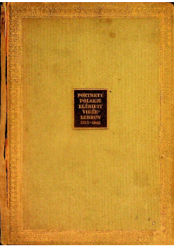 Portrety Polskie Elżbiety Vigee Lebrun 1928 r.