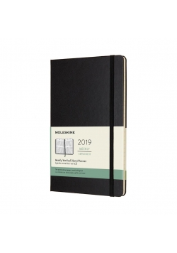 Kalendarz 2019 tyg. 12ML tw. czarny wertykalny