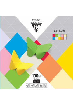 Papier origami 12x12 mix 10 kolorów 100 arkuszy