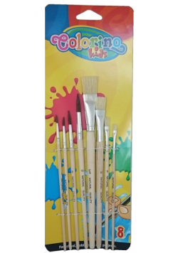 Pędzelki szkolne Colorino Kids 8 sztuk
