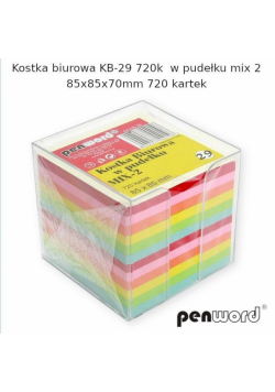 Kostka biurowa w pudełku mix 85x85x70mm 720K