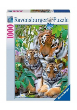 Puzzle 1000 Rodzina tygrysów