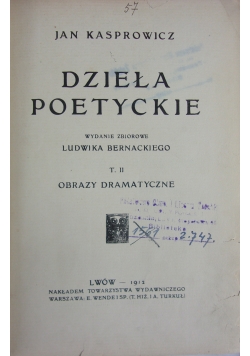Kasprowicz Dzieła Poetyckie, 1912r.
