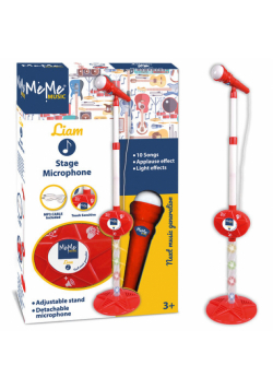 MeMe Music Mikrofon sceniczny ze statywem czerwony