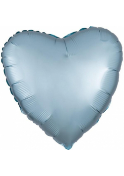 Balon foliowy Lustre Pastel niebieski serce 43cm