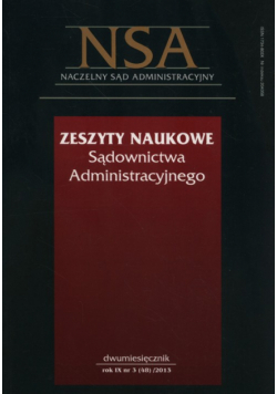 Zeszyty Naukowe Sądownictwa Administracyjnego 3/2013