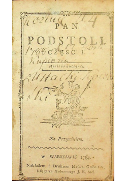 Pan Podstoli Część I 1784 r.