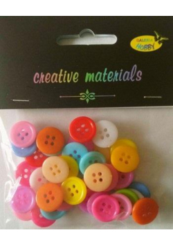 Guziki pastelowe kolorowe 15mm 12g ok.40szt