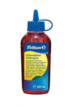 Klej z brokatem 60ml czerwony