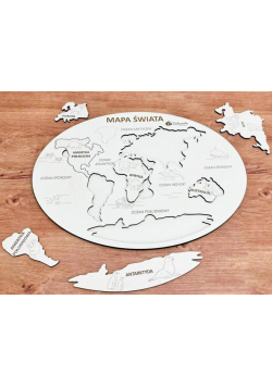 Mapa Świata kontynenty i oceany