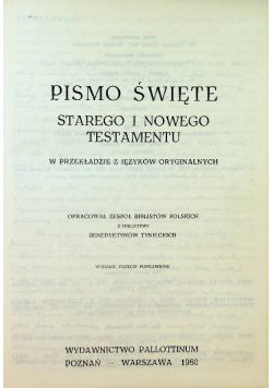 Pismo Święte Starego i Nowego Testamentu