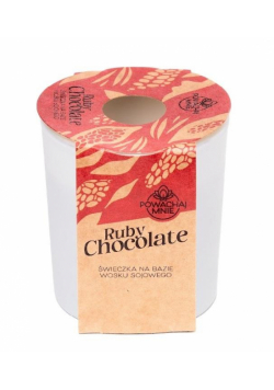 Świeczka sojowa Powąchaj mnie Ruby Chocolate biała