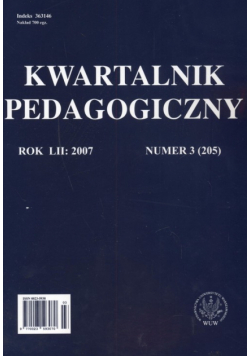 Kwartalnik pedagogiczny nr 3 2007