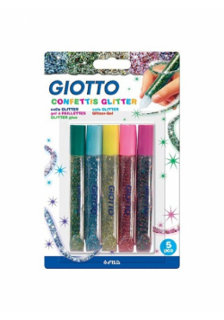 Klej Glitter Glue Confetti 5 kolorów x 10,5 ml
