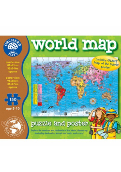 Mapa świata Puzzle i plakat 150 elementów