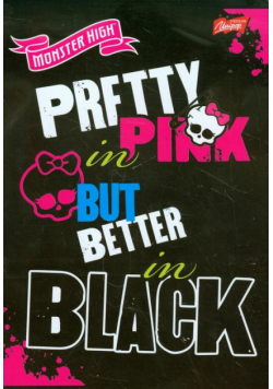 Zeszyt A5 Monster High w kratkę 60 kartek okładka laminowana Pretty Pink
