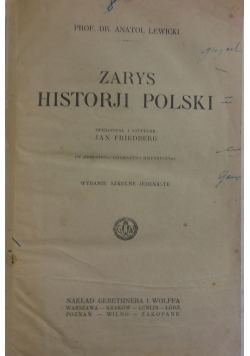 Zarys historji Polski,ok. 1923 r.