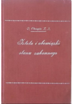 Istota i obowiązki stanu zakonnego, 1930 r.