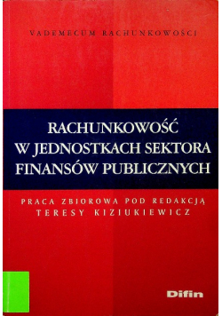 Rachunkowość w jednostkach sektora finansów publicznych