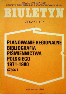Planowanie regionalne bibliografia piśmiennictwa