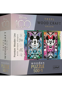 Puzzle 500+1drewniane  Myszka Mickey i Minnie  20182