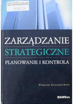 Zarządzanie strategiczne planowanie i kontrola