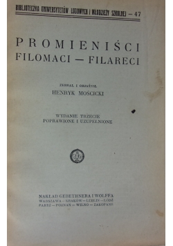 Promieniści filomaci - filareci. 1928 r.