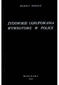 Żydowskie ugrupowania wywrotowe w Polsce