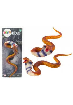 Figurka wąż cobra guma termoplastyczna brązowy